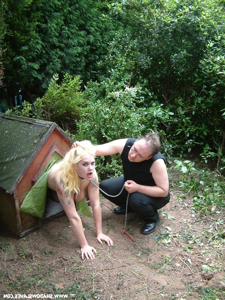 16P Puppy training petplay and bizarre humiliation of busty tattooed blonde Cherry i