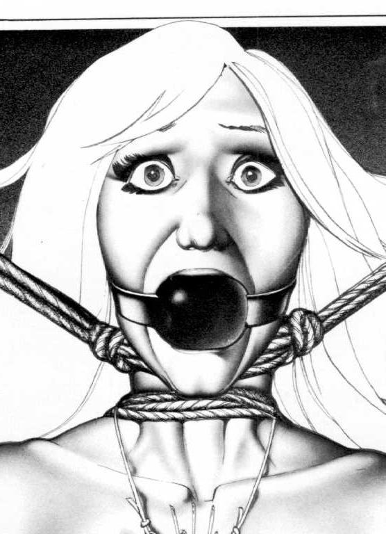 15P vintage female rope bondage and pain artworks
