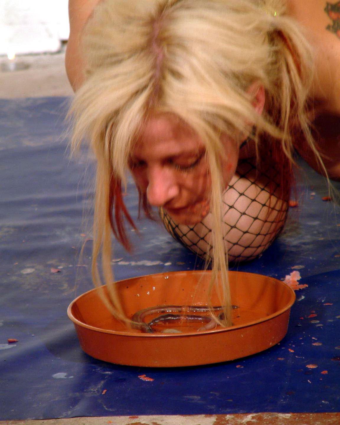 16P Bizarre cunts humiliation and speculum fetish of pussy punished blonde slaveslut