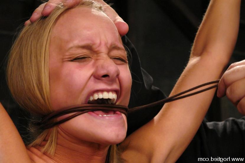 15P Gia DiMarco is bound hard in rope bondage, and made to squirt like a huge founta