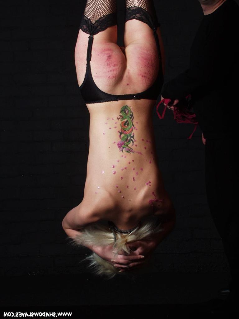 15P Suspension bondage and extreme punishments of blonde Wynters who is whipped and 