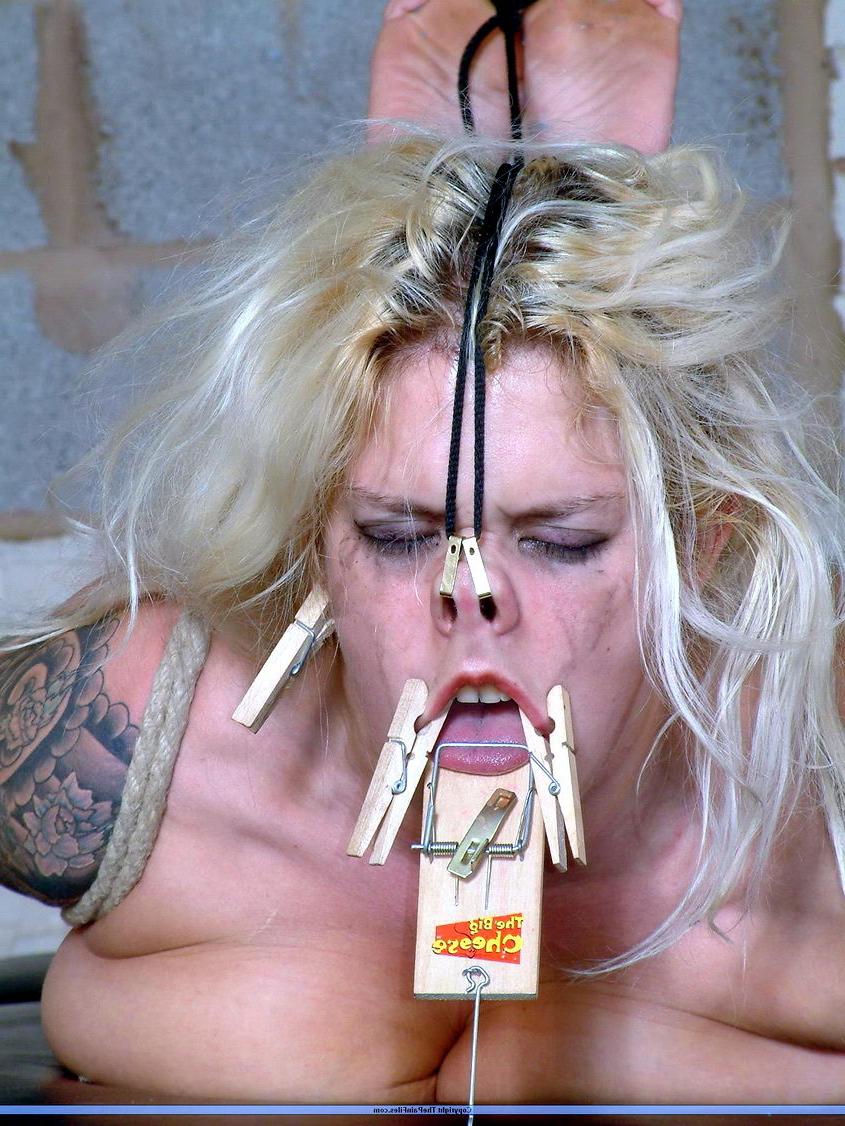 16P Busty Cherrys humiliation and bizarre nose hooked bondage degradations with extr