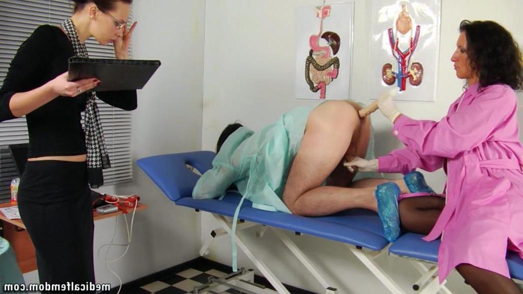 12P Dildoed ass of a femdom medical plaything