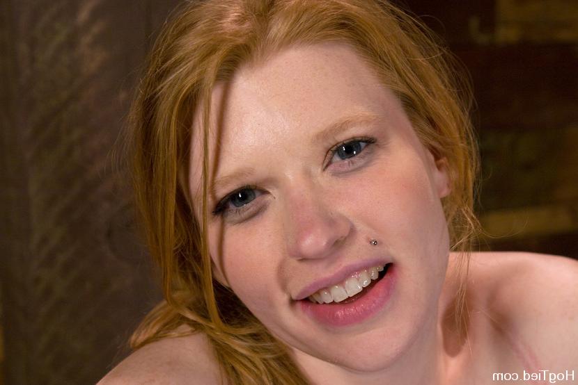 15P Hot redhead suspended  made to cum