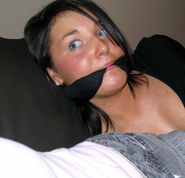 12P Cute school girl tied to a chair