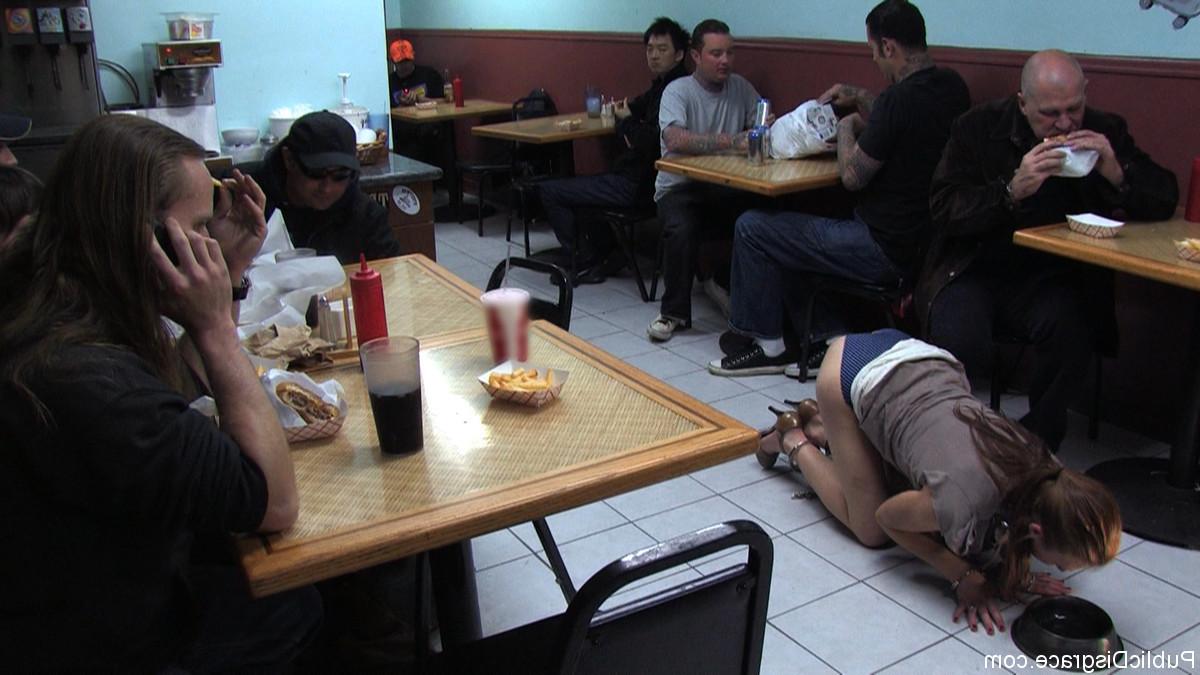 24P Babe gets disgraced, dominated, bounded and fucked in public for everyone to tou