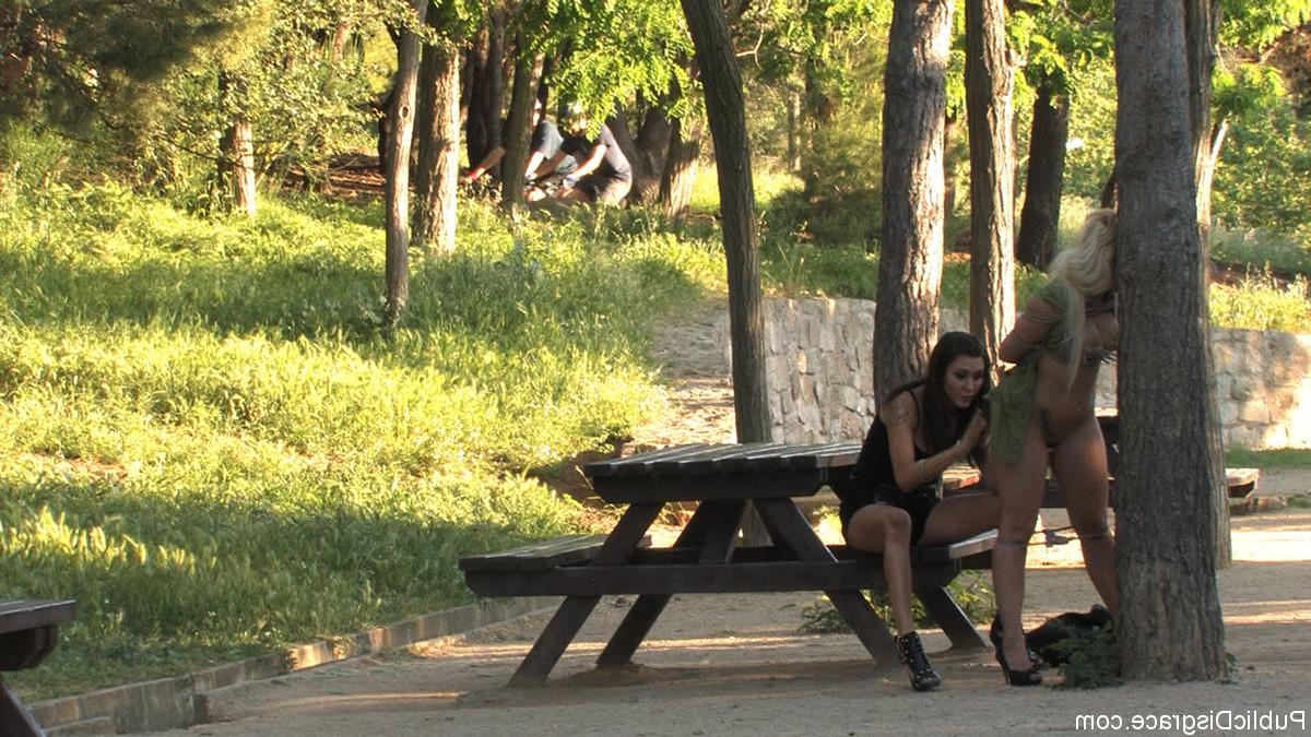 24P Babe gets disgraced, dominated, bounded and fucked in public for everyone to tou