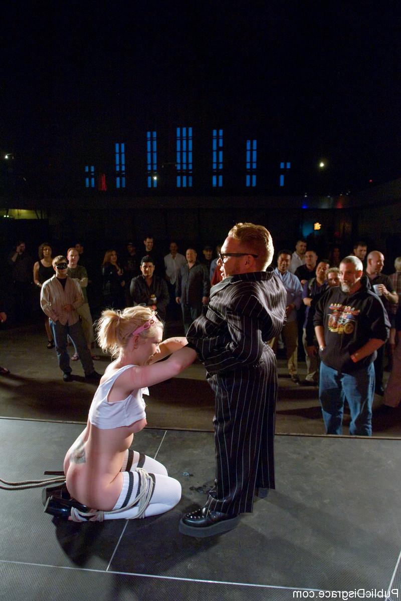 24P Babe gets disgraced, dominated, bounded and fucked in public for everyone to tou