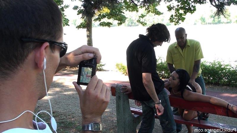 18P Public bondage with a hot chick and kinky outdoor fucking