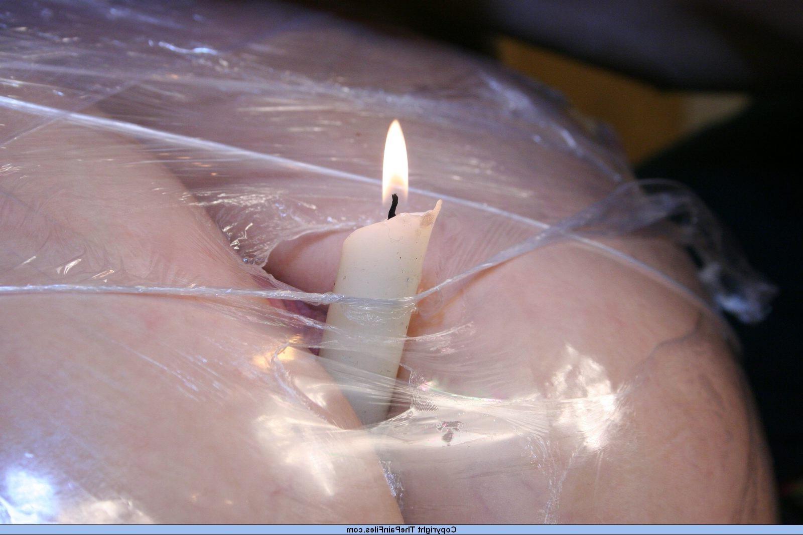 16P Bizarre plastic wrap bondage and pussy punishments