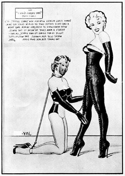 15P very old vintage female bondage art