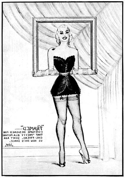 15P very old vintage female bondage art