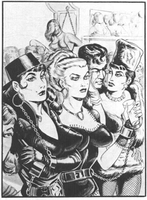 15P vintage leather and chain bdsm artwork