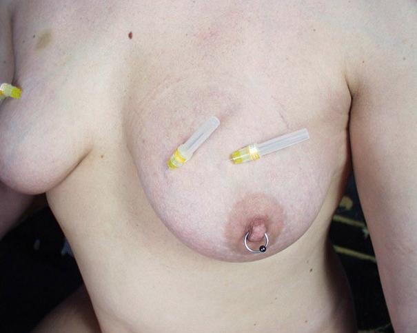 16P Master and submissive play with needles