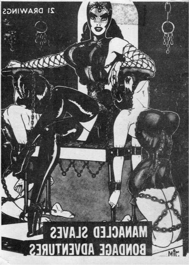 15P manacled female bondage art