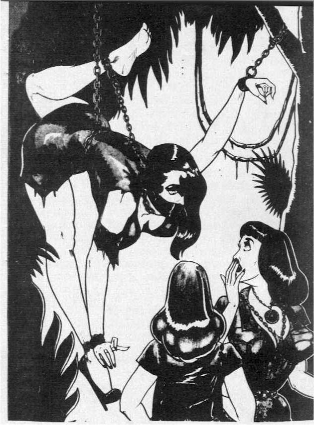 15P manacled female bondage art