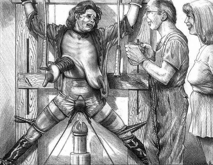 15P evil breast bondage art