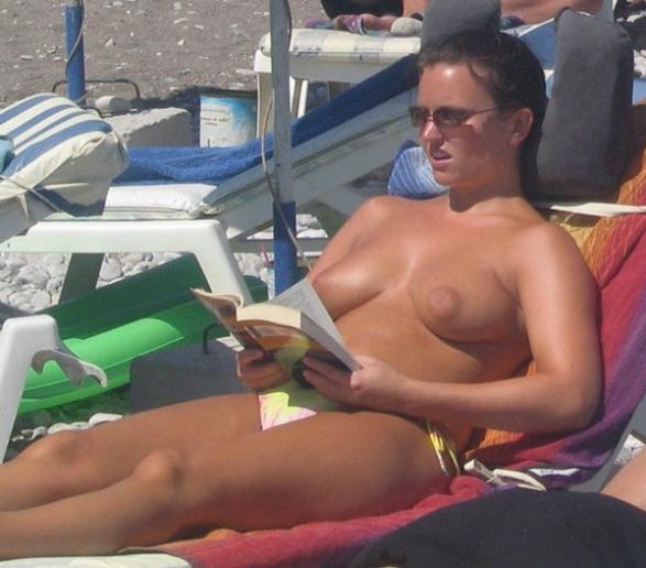 15P These two teen nudists play frisbee in the water