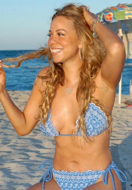 16P Mariah Carey topless at the beach