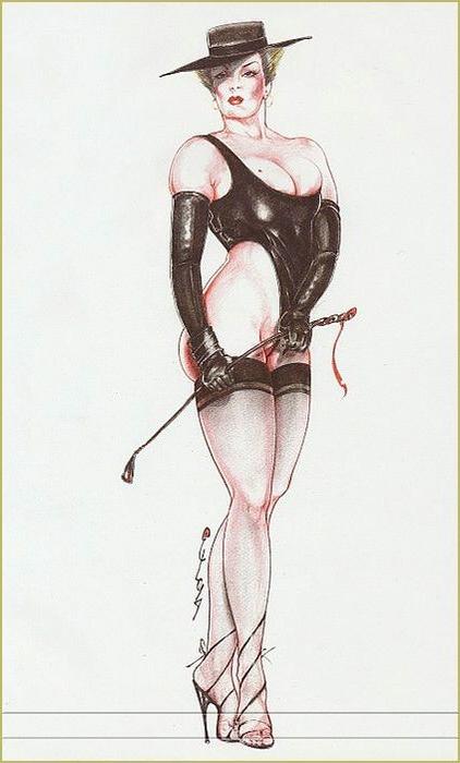 15P bizarre strong women in leather fetish