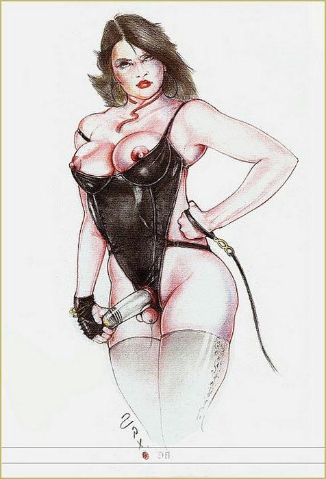 15P bizarre strong women in leather fetish