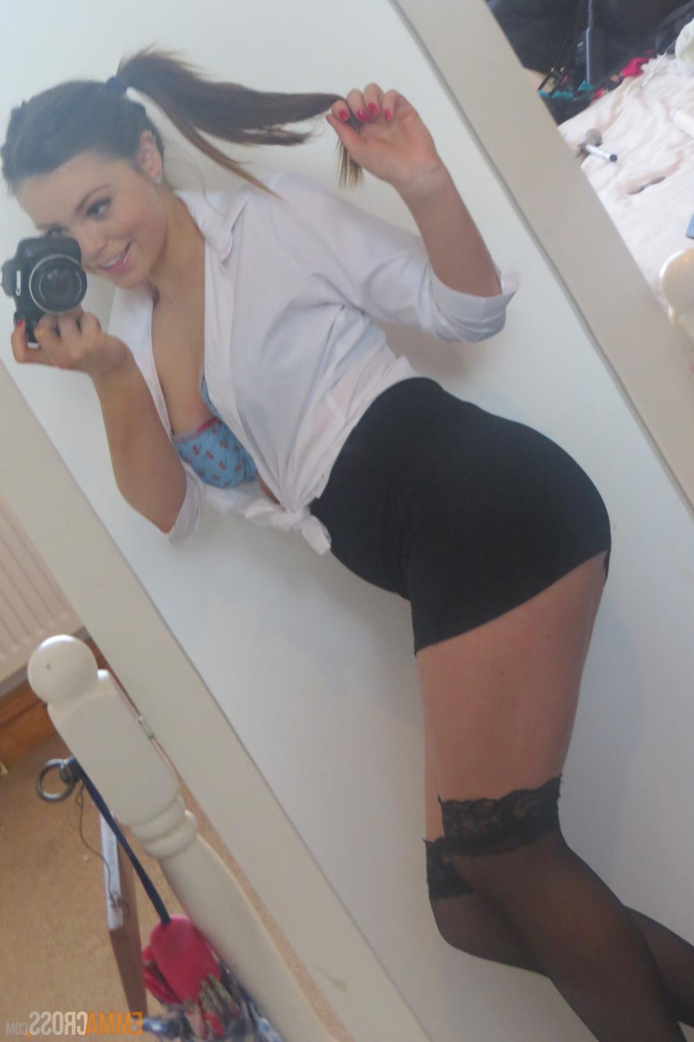 14P Innocent teenager Emma Cross has pigtails and glasses