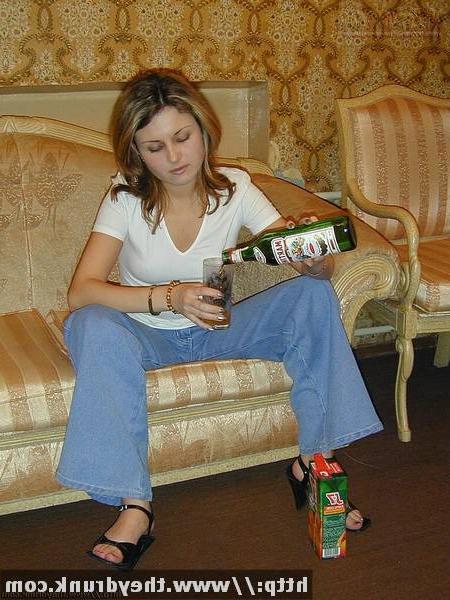 16P Young cute girl gets drunk and caresses tits and pussy