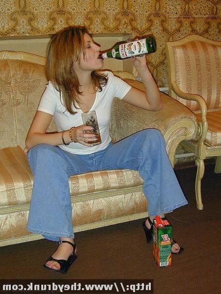 16P Young cute girl gets drunk and caresses tits and pussy