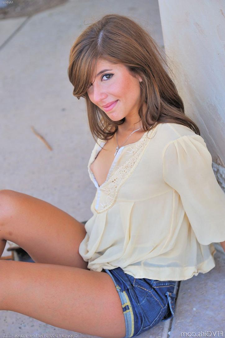 15P Sexy petite barely legal teens tiny tits in public