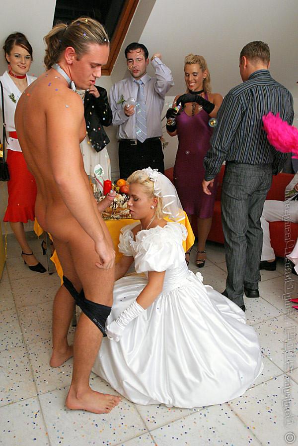 16P Bride facialized and pissed on in group pissing orgy