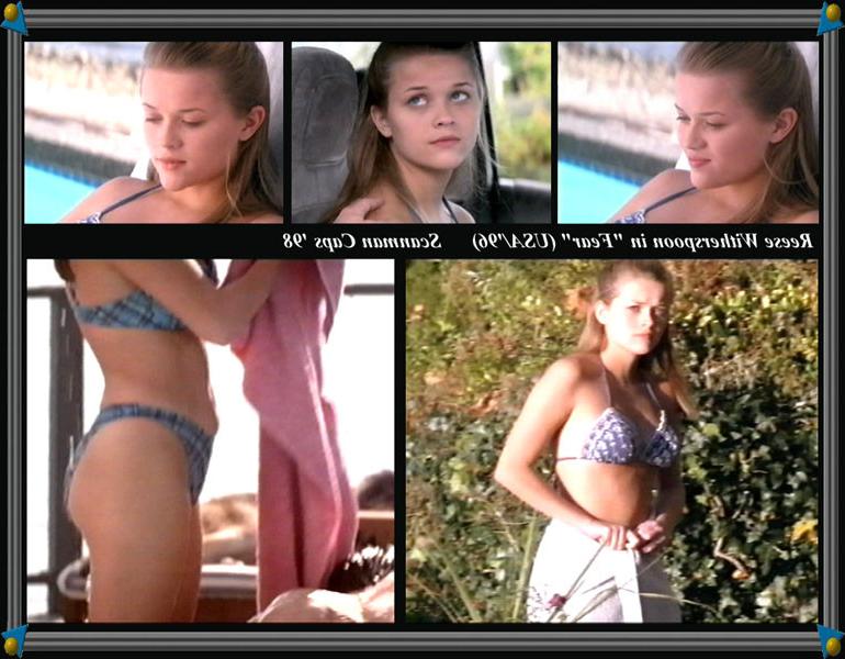 15P cute actress Reese Witherspoon early topless shots