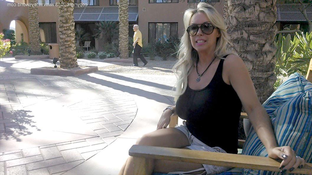 12P Hot blonde Wifey sucking another dick with cum