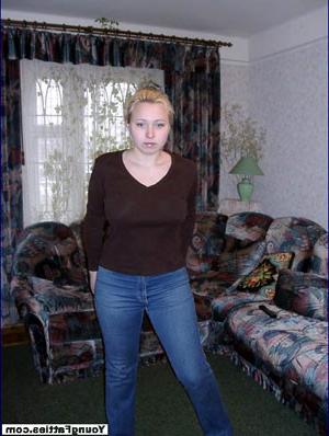 16P Blonde chubby getting naked