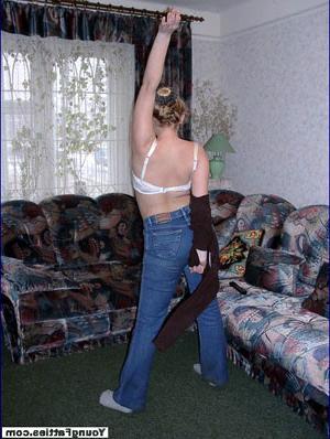16P Blonde chubby getting naked