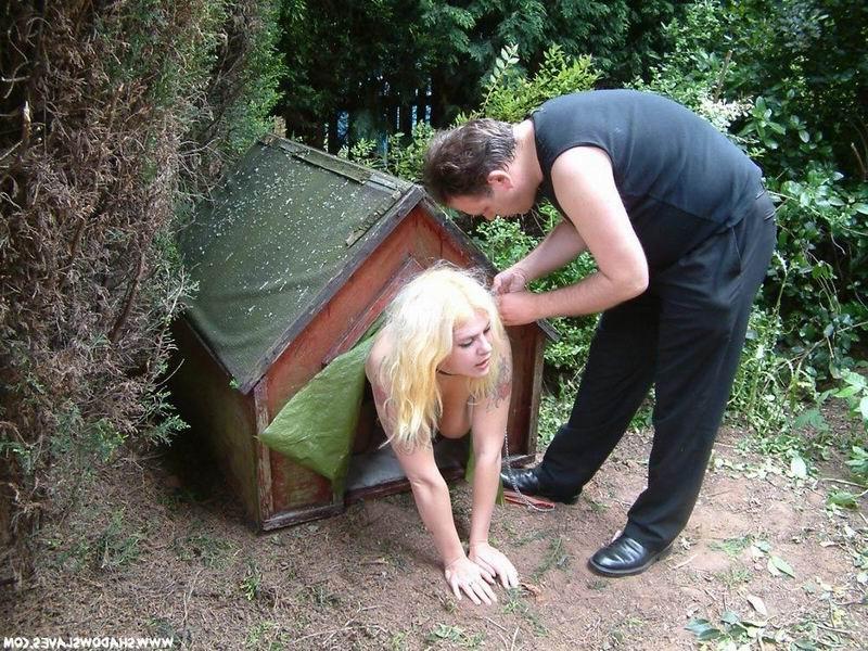 15P Pounded female slave treated like a dog