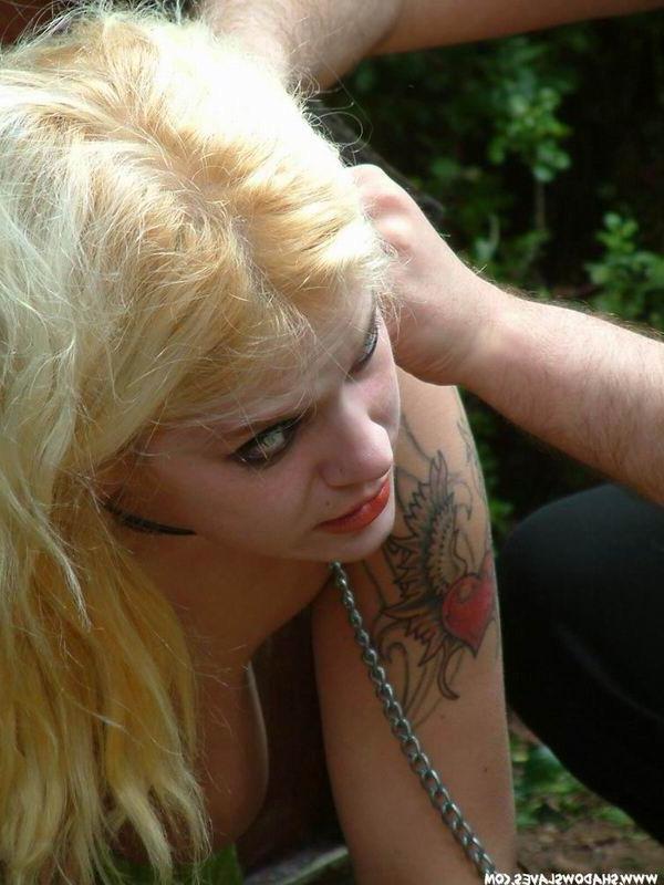 15P Pounded female slave treated like a dog
