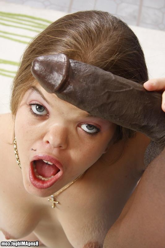 15P Midget Takes On A big Black Dick