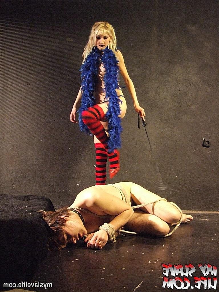 9P Slave takes all tortures of fem foot domination