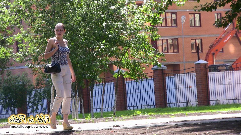 10P Chick needs fresh panties asap after wetting herself in a public park