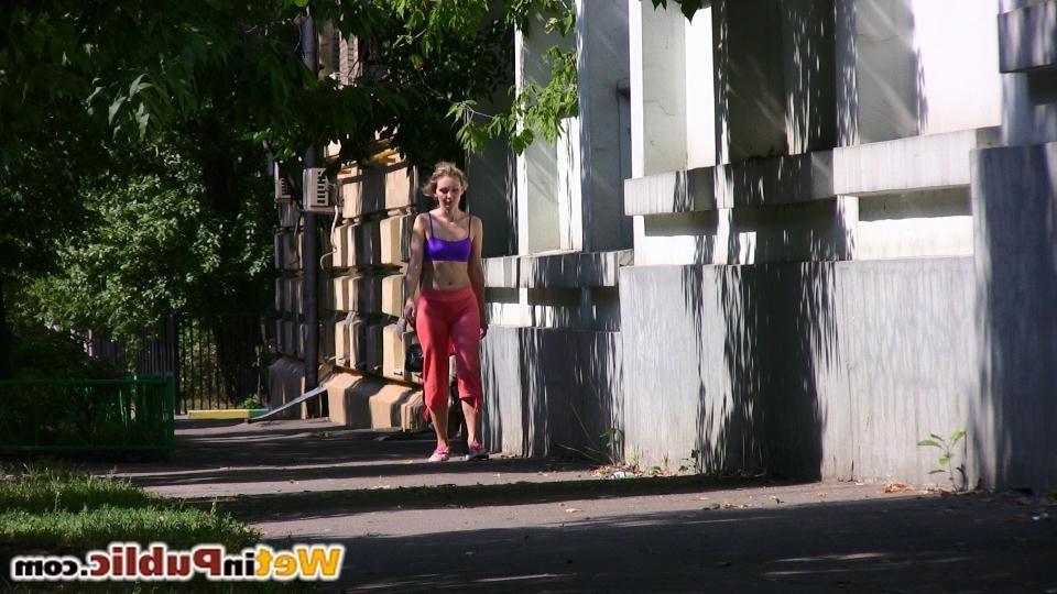 14P Nothing satisfies this sporty chick more than wetting herself in public