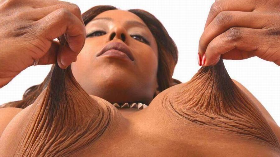 16P Ugly, weird shaped boobs