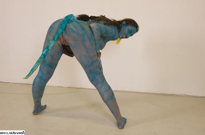 25P Avatar Porn Weird bizarre blowjob blue hottie sucking