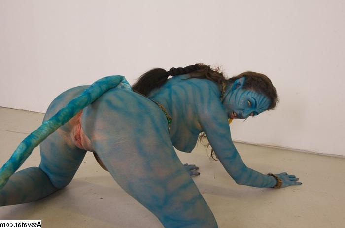 25P Avatar Porn Weird bizarre blowjob blue hottie sucking