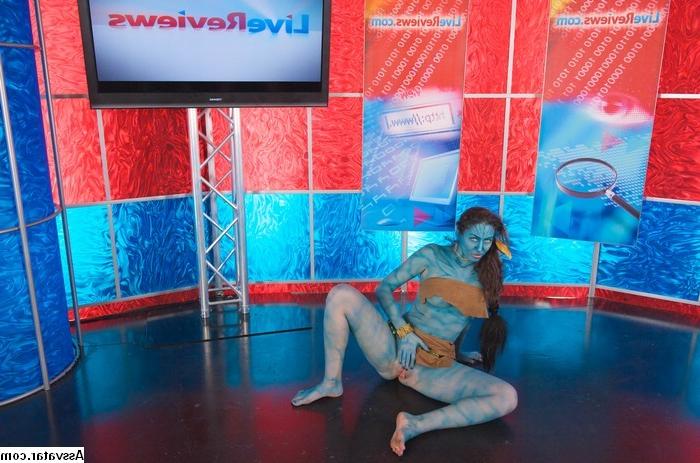 25P Avatar Porn Weird bizarre blowjob blue hottie sucking