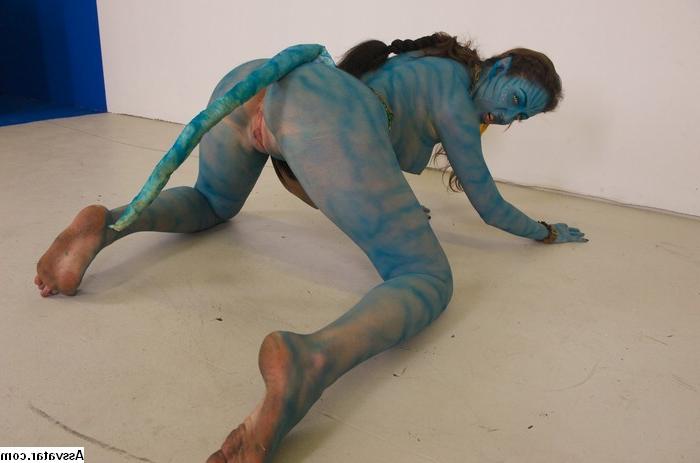 25P Avatar Porn Weird bizarre blowjob blue hottie sucking