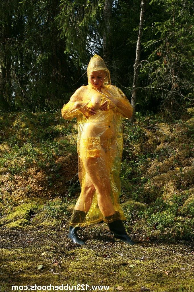20P Sexy rubber plastic rain wear
