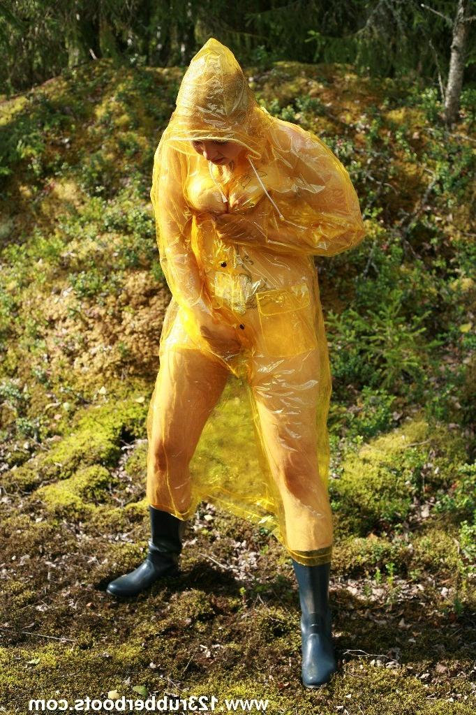 20P Sexy rubber plastic rain wear