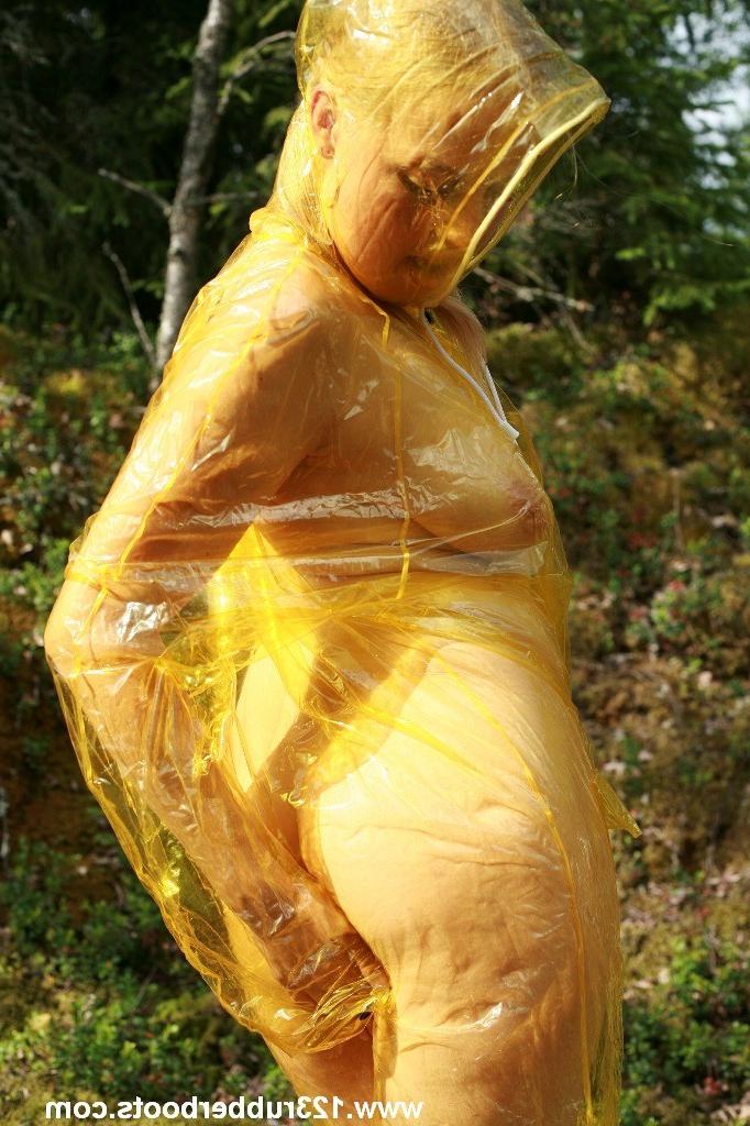 20P Sexy rubber plastic rain wear
