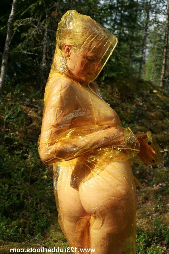 20P Sexy rubber plastic rain wear
