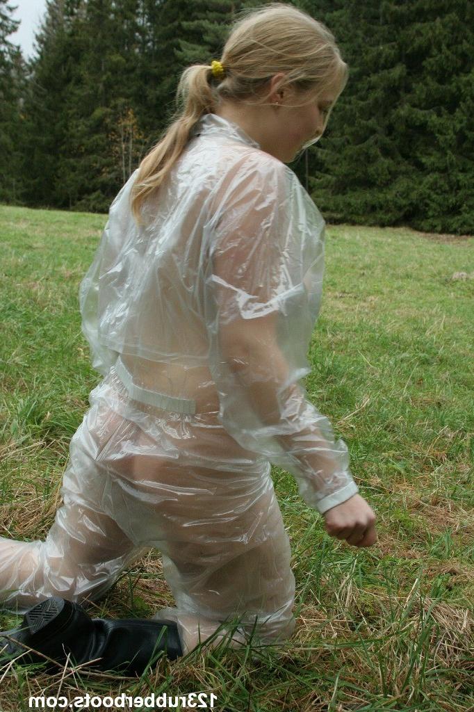 20P Rubber boots and rainwear fetish